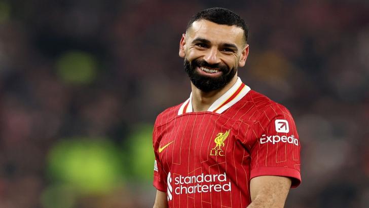 Mo Salah playing for Liverpool